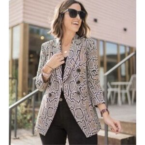 Cabi Python Snakeskin Blazer 3733 Jacket Career Business Casual